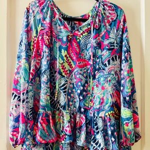 Flowy, Peplum Lilly Pulitzer Long sleeved top